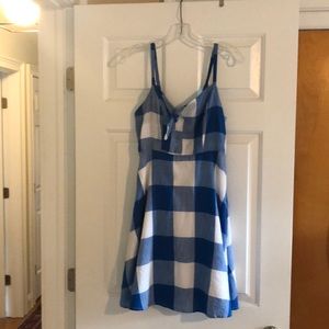 Oversized gingham dress